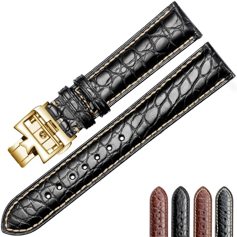 First layer Leather Universal Watch Strap For Vacheron VC Constantin  Bracelet Men\'s Crocodile Leather Watchband 19mm 20mm  21mm