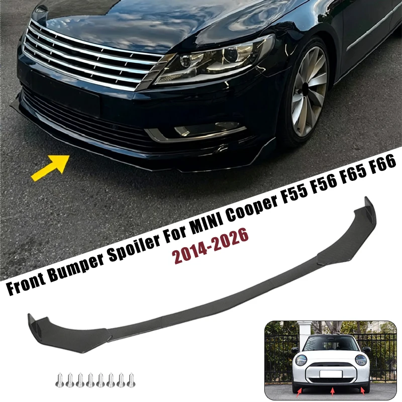 Sport Front Bumper Splitter Spoiler Lip For MINI Cooper F55 F56 F65 F66 2014-2026 5Pcs Adjustable Sectional Car Tuning Body Kit