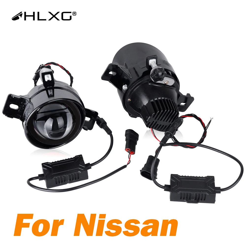 For Nissan Sentra/Versa/Micra/X-Trail/Altima/Qashqai J10/Infiniti JX35 Car Fog Lamp assembly Projector Bi-led Lens PTF hlxg 2pc