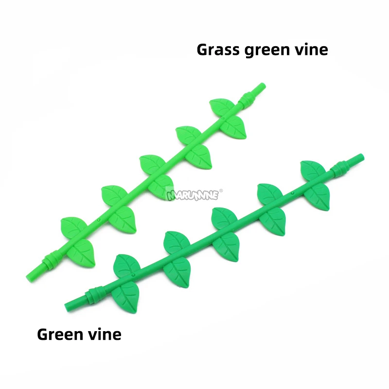 Marumine-enredadera de plantas 16981 con 10 hojas, Kit de flores de 130mm, TPR suave de 16L, modelado de Clones clásicos, bloques de construcción