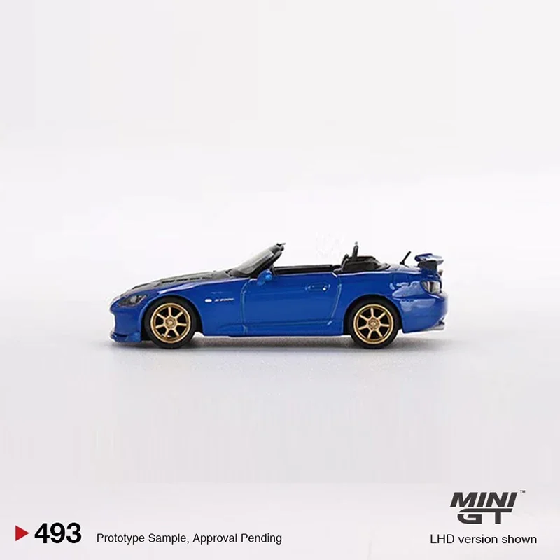 MINI GT 1:64 Model Car S2000 (AP2) Mugen Monte Carlo Alloy Die-Cast Vehicle #493 LHD Blue Pearl