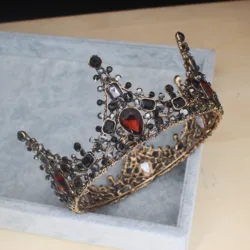 Vintage Crystal Tiara Crown Baroque Diadem Queen King Crown Luxury Head Jewelry Accessories For Women/Men Pageant Prom Headpiece