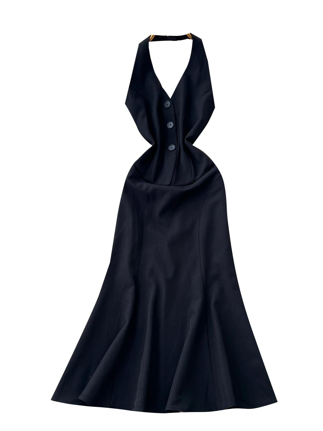 Ele Summer Long Dr Damen-Kragenkleid, reine Farbe, Blo Design, Aosphere A-Linien-Rock für reife Damen, ort Sve