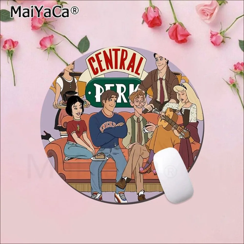 Friends Tv Show Mousepad Round Custom Skin Office Computer Desk Mat Table Keyboard Big Mouse Pad Laptop Cushion Desk Accessories