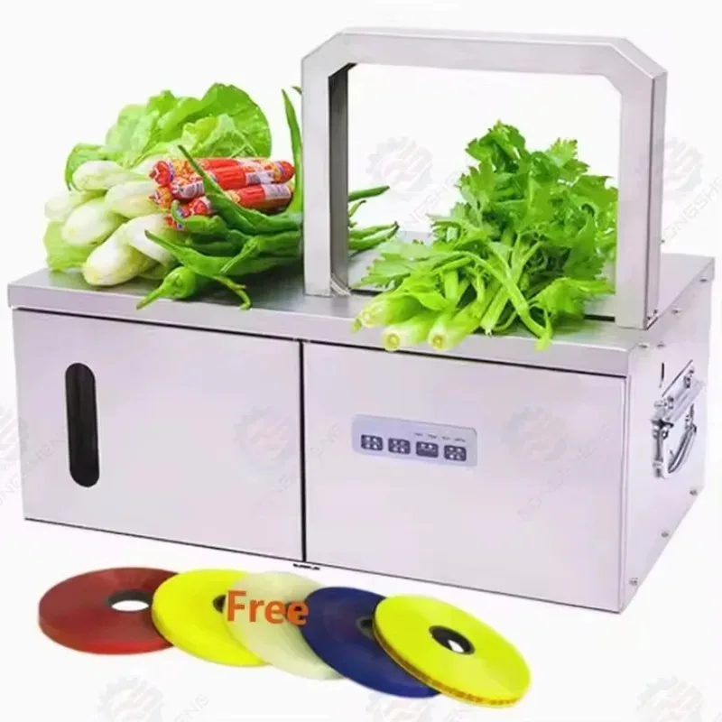 

Hot Sale Opp Strapping Machine Automatic Packing Machine Book Card Banknote Vegetable 12mm Plastic Film Banding Machine