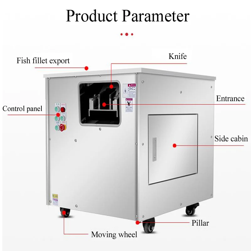 Multi-Function Oblique Cutting Fish Fillet Machine Commercial Ham and Pig Liver Slicer