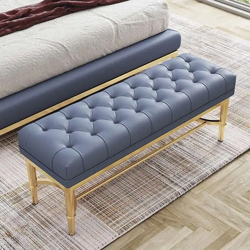 

Light Luxury iron art stools Modern Living Room Furniture Home Entrance Shoe Changing Stools Shoe Rack Bench Bedroom ottomans