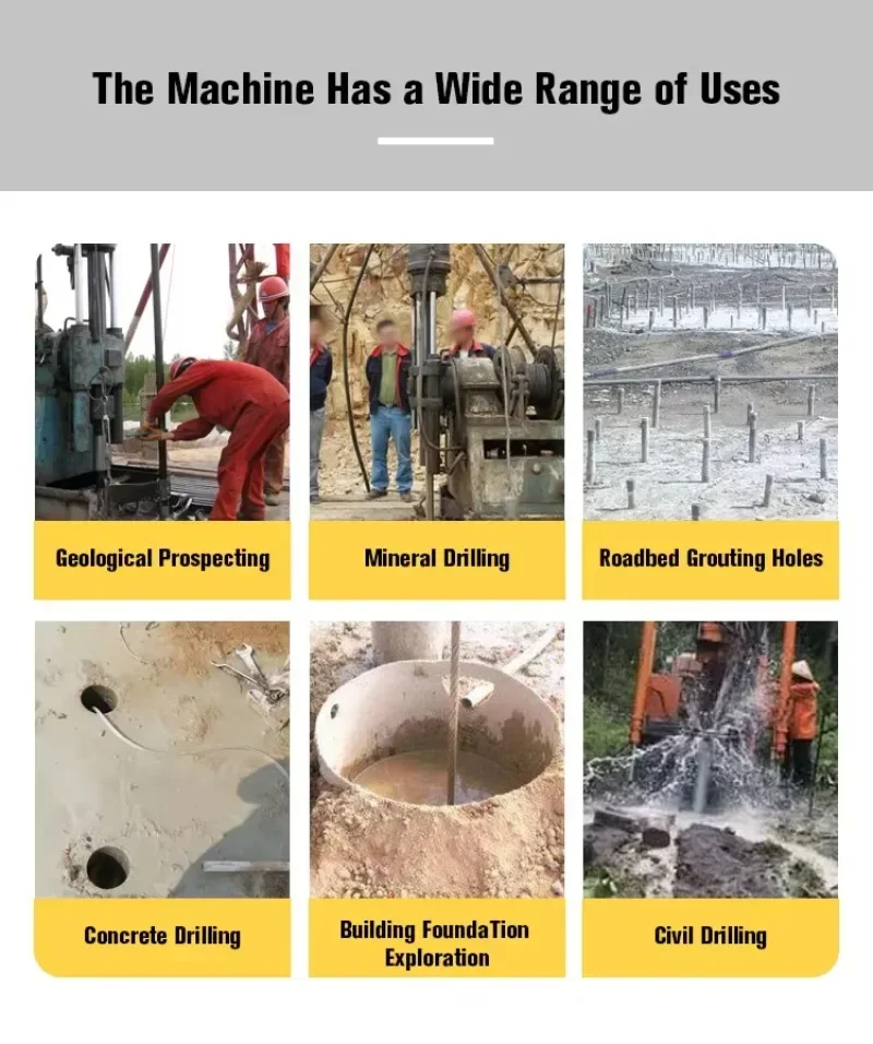 Core Drilling Rock Drill Rig Sampling Machine for Sale 200m Geological Core Drill Rig Spt Test Machine Portable Drilling Rig