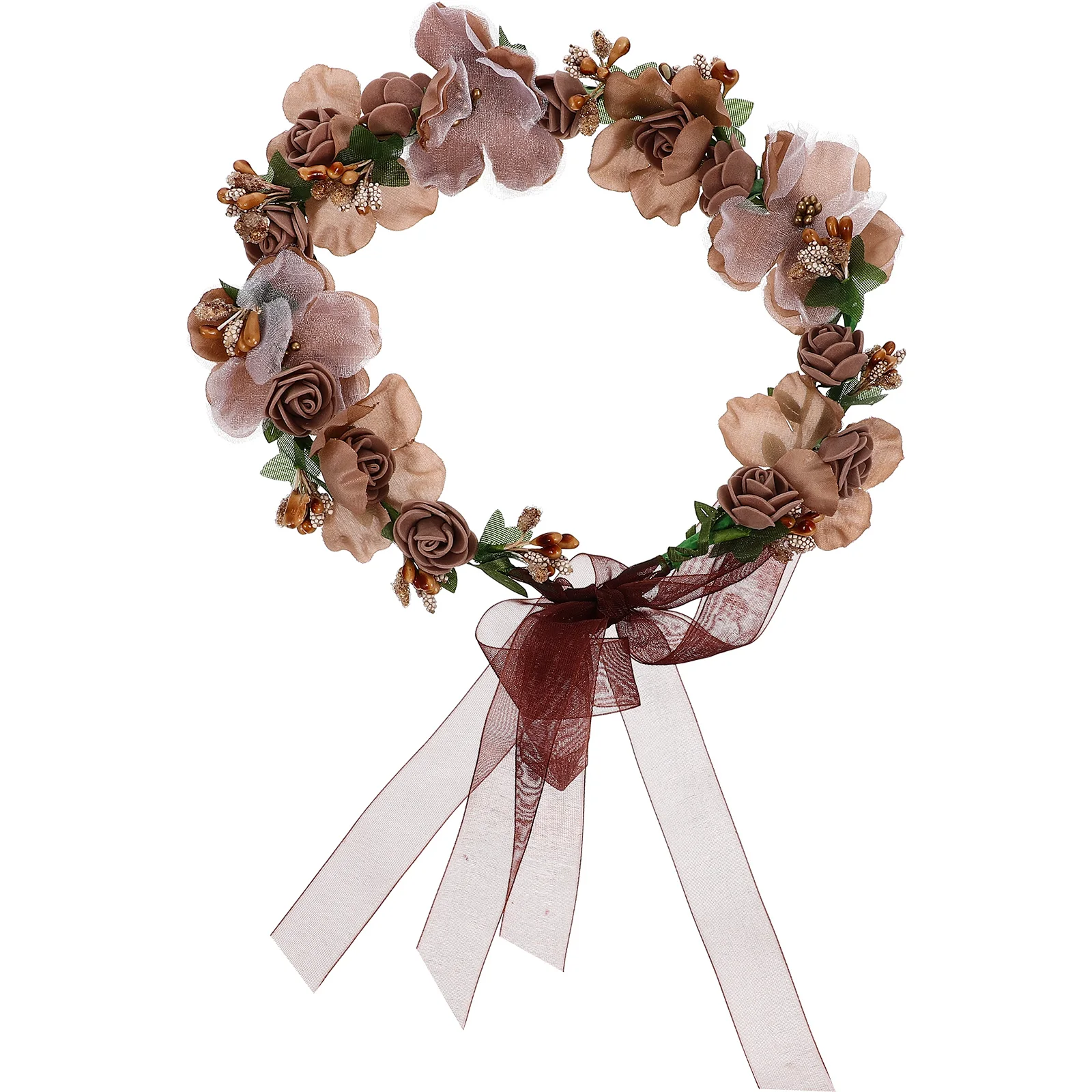 

Floral Wreaths Bridal Flower Crowns Wedding Headdress Artificial Rose Decorations Elegant Headwear for Brides and Weddings