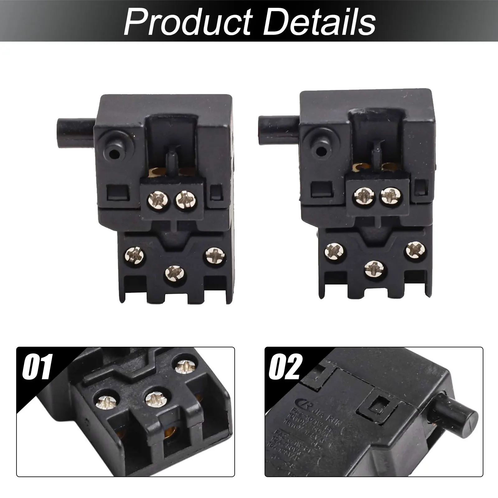 2pcs Switch Replacement Compatible for Miter Saw Models For 5903R 5103R 5143R UC3530A UC4030A LS1013 LS1040 LS1214 LF1000