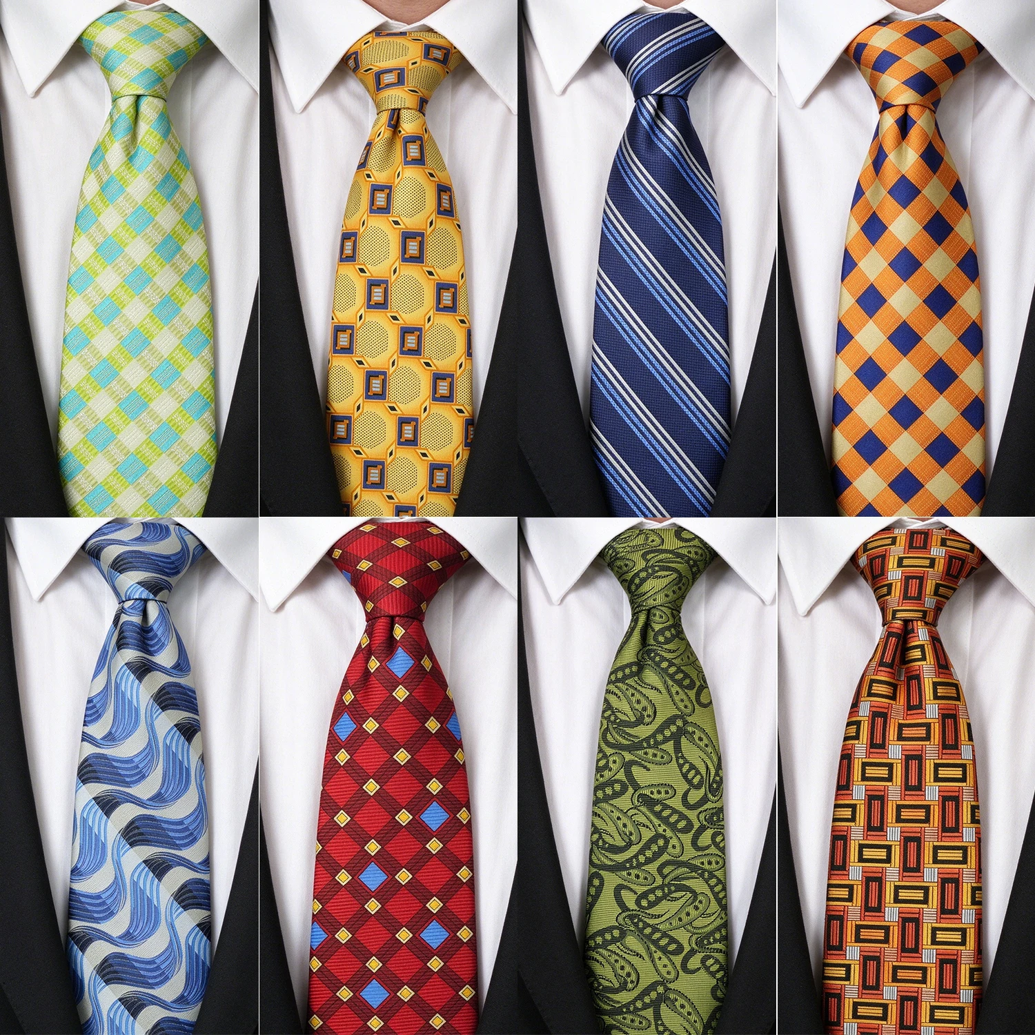 40 Styles 10cm Men's 100% Silk Ties Men's Business Ties Gentlemen's Ties Red Weddinsg Ties Universal For Meetings And Gathering