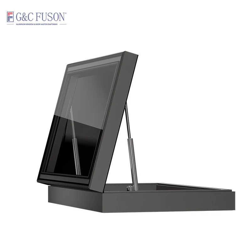 

Fuson Motorised Automatic Retractable Open Air Aluminium Glass Swing Roof Rooflight Smart Aluminum Glazing Skylight Window