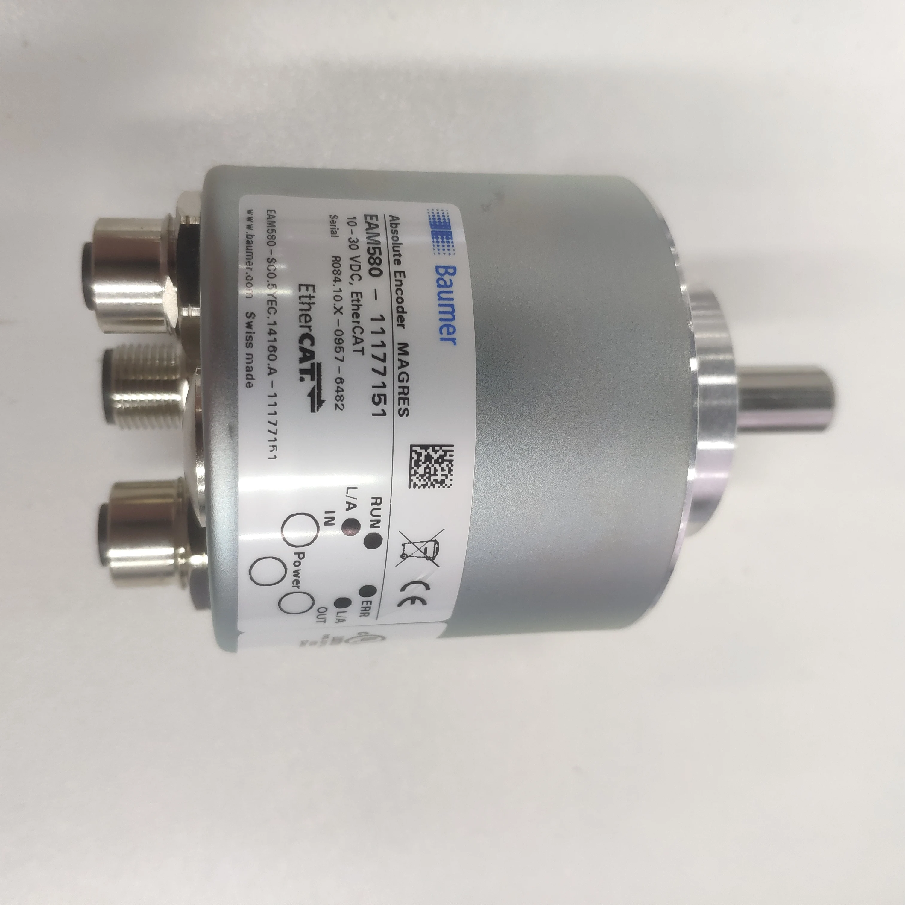 2025 IP67 30V DC Design durável para aberturas de integração de sistema fácil de até 15mm Ethercat Absolute Rotary Encoder