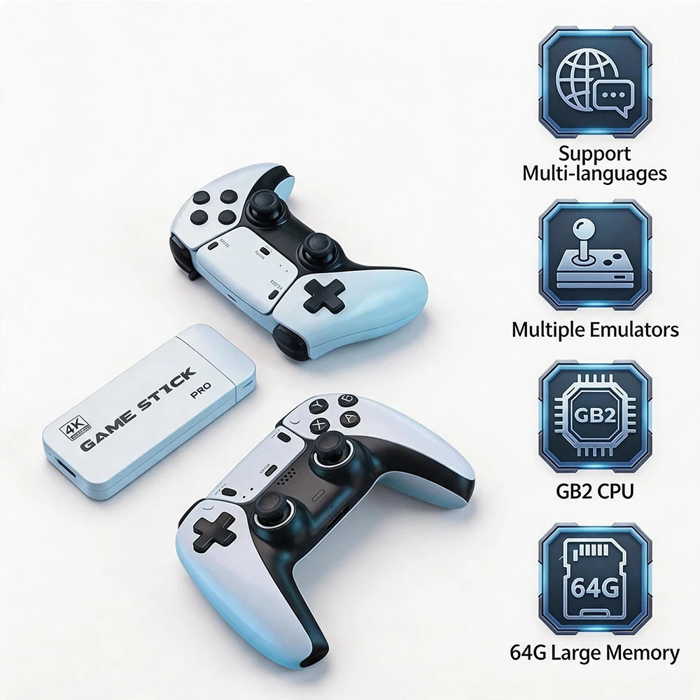 Two-Player Competitive Game Console TV 4K High-Definition Double-Player Retro Game Console PSP Game Controller view 2
