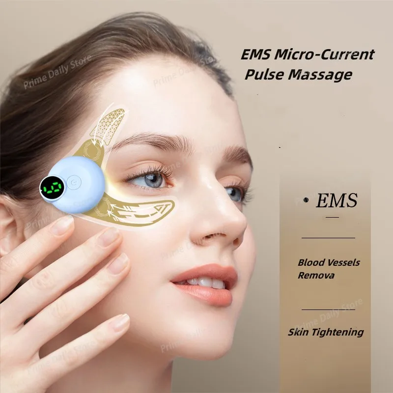 EMS Eye Mask Massager, Muscle Stimulation Beauty Device for Eye Lifting, Fatigue Relief, Reducing Dark Circles & Eye Bags
