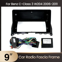 Car Radio Fascia Frame Adapter Canbus Box Decoder Android Audio Dash Panel Kit For Mercedes Benz C Class 3 W204 S204 2006 - 2011