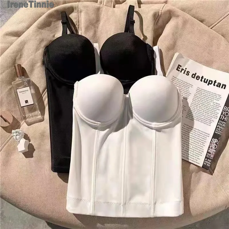 

Irene tinnie ropa de mujer woman clothing crop top y2k clothes summer corset korean femme tube fashion halter 2025 sleeveless