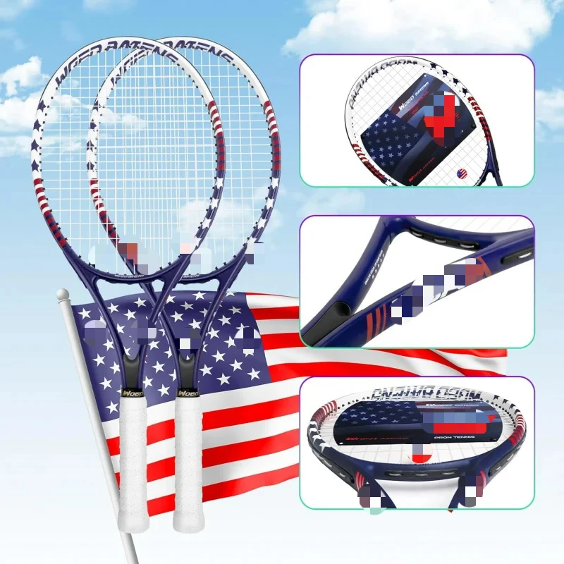 Tennis Rackets for Adults 27 Inch Tennis Racquets Set Included Tennis Racket Tennis Balls Overgrips Vibration Dampers Tennis Bag