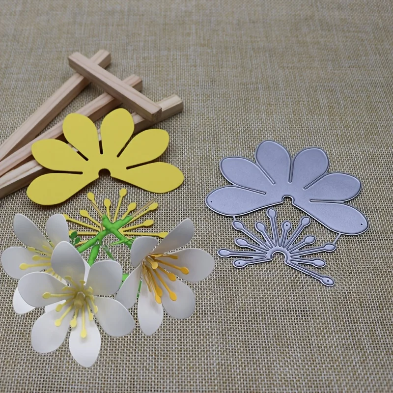 Troqueles de corte de Metal de flores en 3D, álbum de fotos de álbum de recortes Diy, plantilla de relieve decorativa, manualidades de tarjetas de