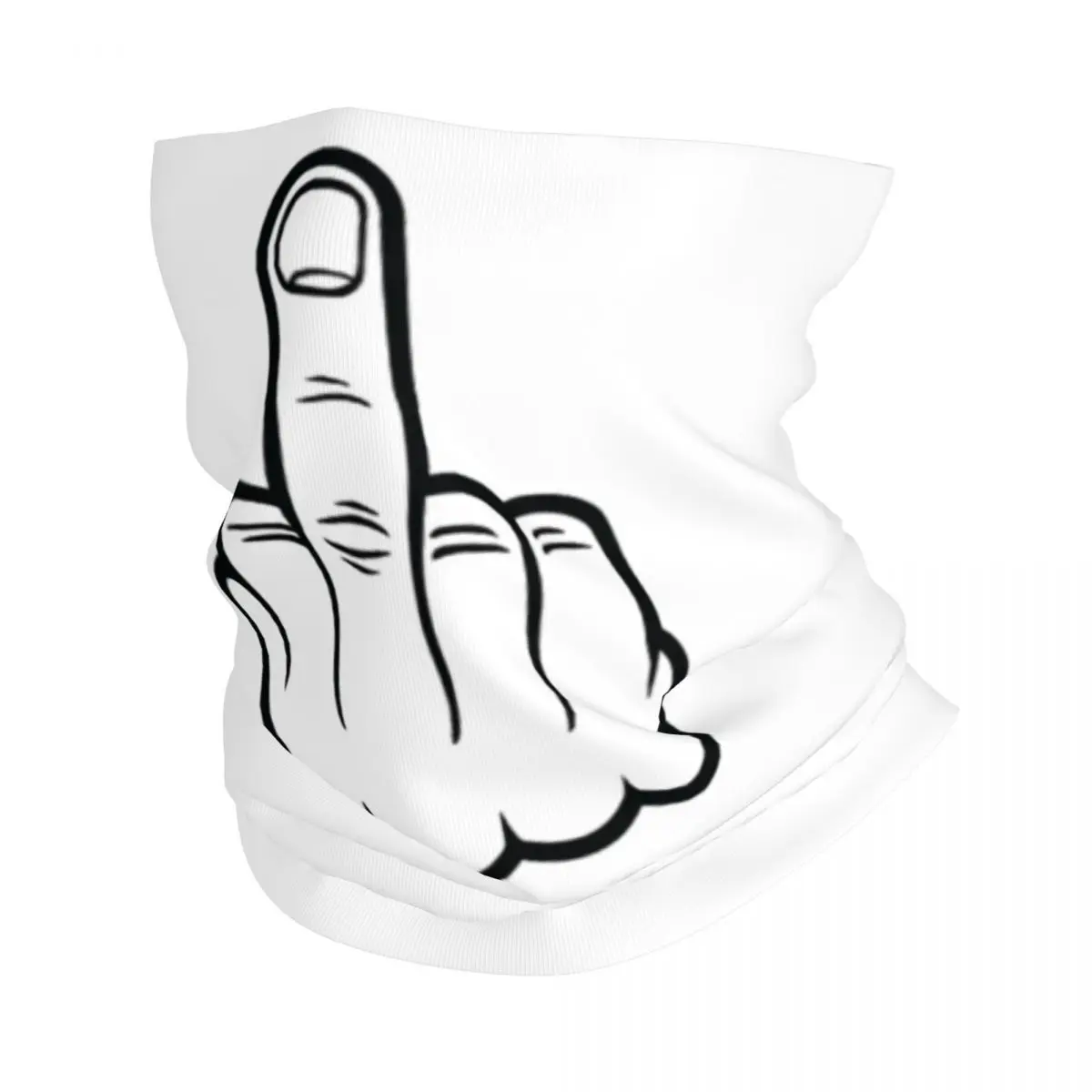 Middle Finger Mood Fck Off Bandana Neck Cover, Écharpe ronde imprimée, Masque facial chaud, Randonnée, Pêche, Unisexe, Respirant, Adulte