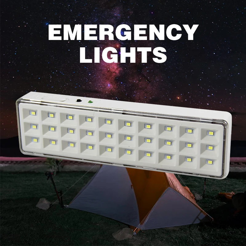 30LED Emergency Fire Fighting Lamp Portable Emergency Evacuation Light Wall-mounted Smart Home LED Bulb Dimmable Camping Lights