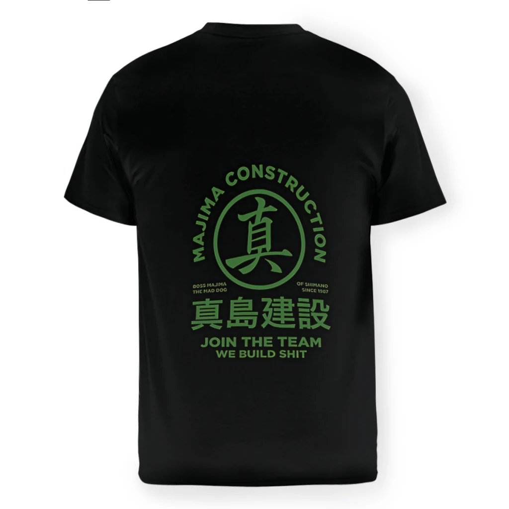Majima Construction Join The Team Polyester TShirts Yakuza Men Graphic Streetwear Thin T Shirt Round Neck