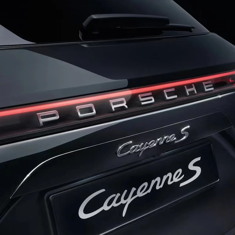 ABS Car Tailgate Letters Emblem Logo Rear Badge Sticker Engine cover Sticker for Porsche  Boxster Cayenne Panamera Macan Cayman