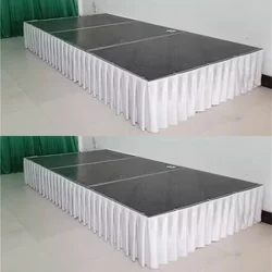 Wedding Party Banquet Birthday Decoration Table Skirt For Table Cloth Table Cover Table Skirting Polyester Pleated Table Skirt