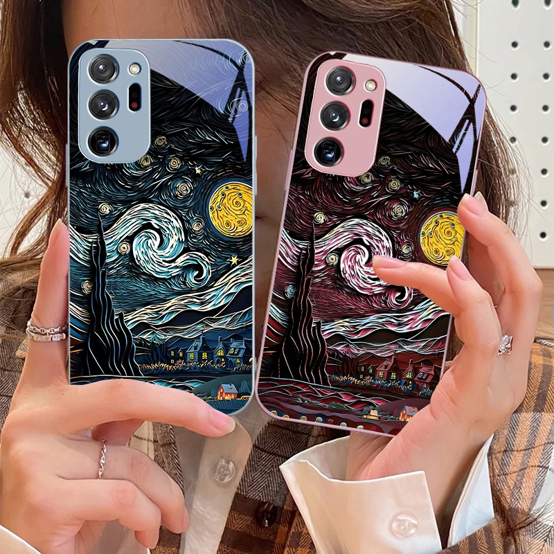 

Oil Painting Starry Sky For Samsung M 02 12 Note 8 9 10 20 A 01 02 03 Core 04 05 06 10 12 13 14 15 16 glass Ultra phone case
