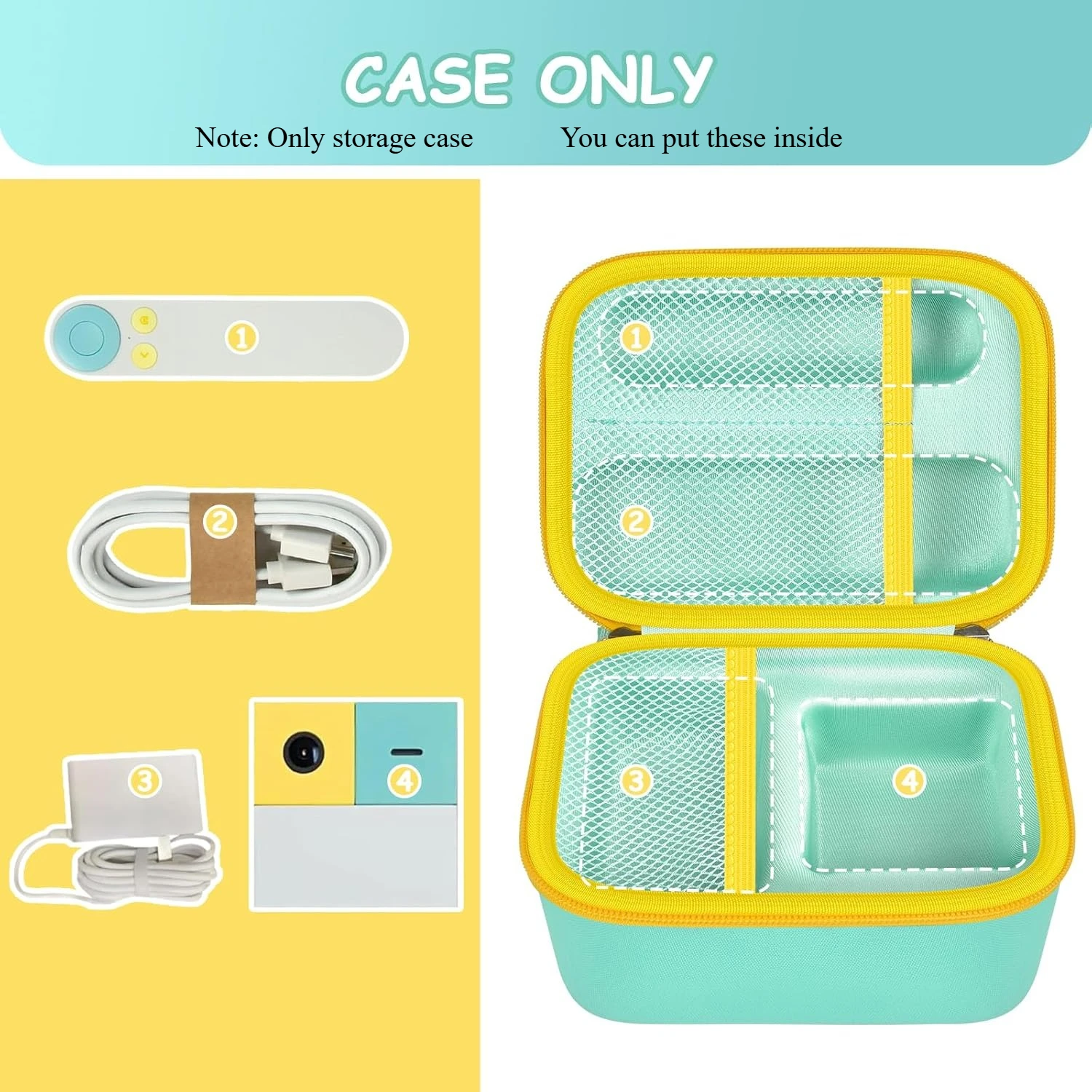Case Compatible with Nex Playground Active Play System, Video Game Console Storage Holder Bag with Custom Slots for Device, HDMI