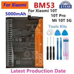 100% Orginal BM53 5000mAh Battery For Xiaomi 10T/10T Pro/ Mi 10T 5G  Phone Replacement Batteries+Tools