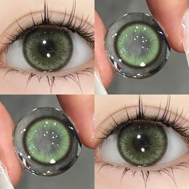 KSSEYE-lentillas coreanas de 2 piezas, lentes de contacto de colores con prescripción para miopía, ojos verdes, pupila hermosa, alta calidad,