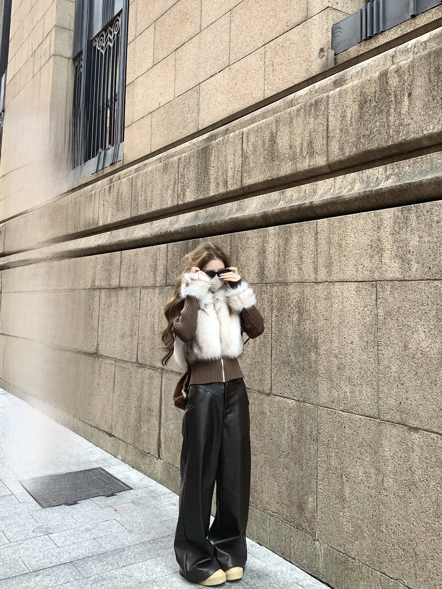 

Женский вязаный свитер XXIIUU Velvet Snow Elegance с длинными рукавами, двухцветный, экологичный, осенне-зимний, новый, в корейском стиле