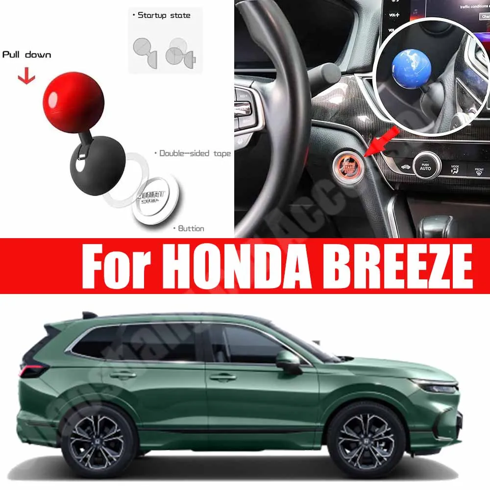 

For HONDA BREEZE Car Engine START Button Replace Cover STOP Switch ball style Car Accessories