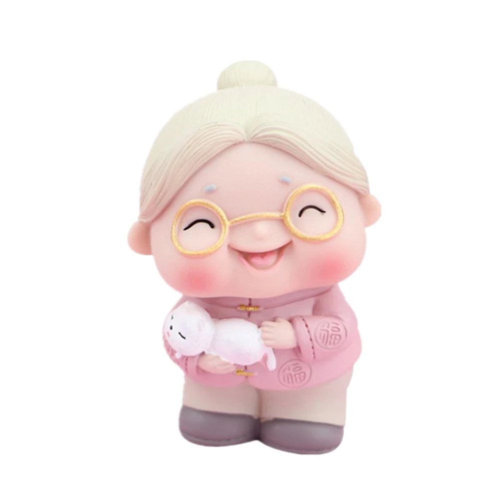 Cake Decoration Cake Ornament Grandpa Grandma Doll Comfortable Feel Creative Exquisite Workmanship Vinyl Warm Design
