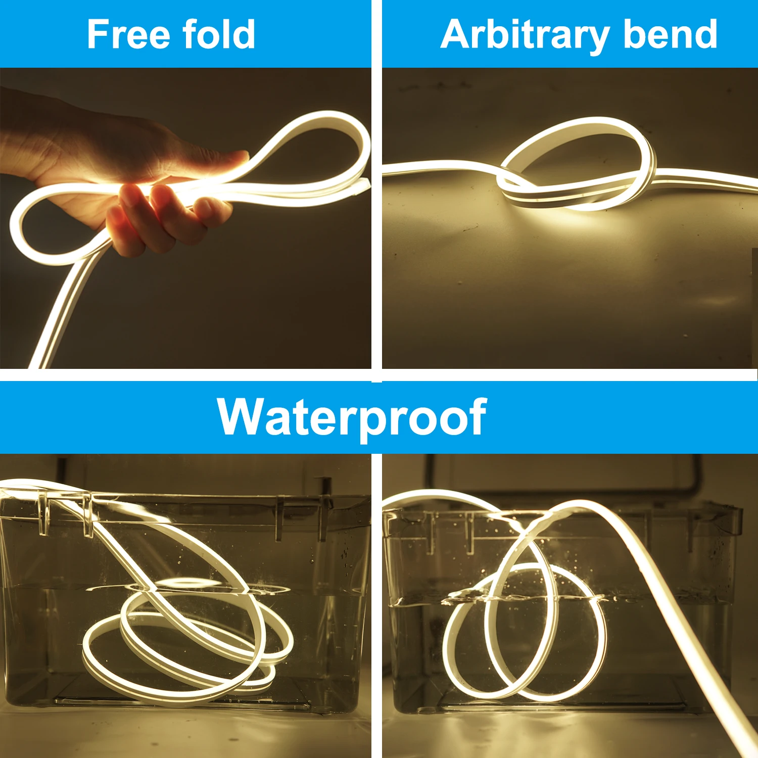 USB/DC/Wire 5V LED Neon Light Strip Dimmable Flexible Neon Sign Tape 2835 120LED/m Led Ribbon 0.5m 1m 2m 3m 5m DIY Decortion