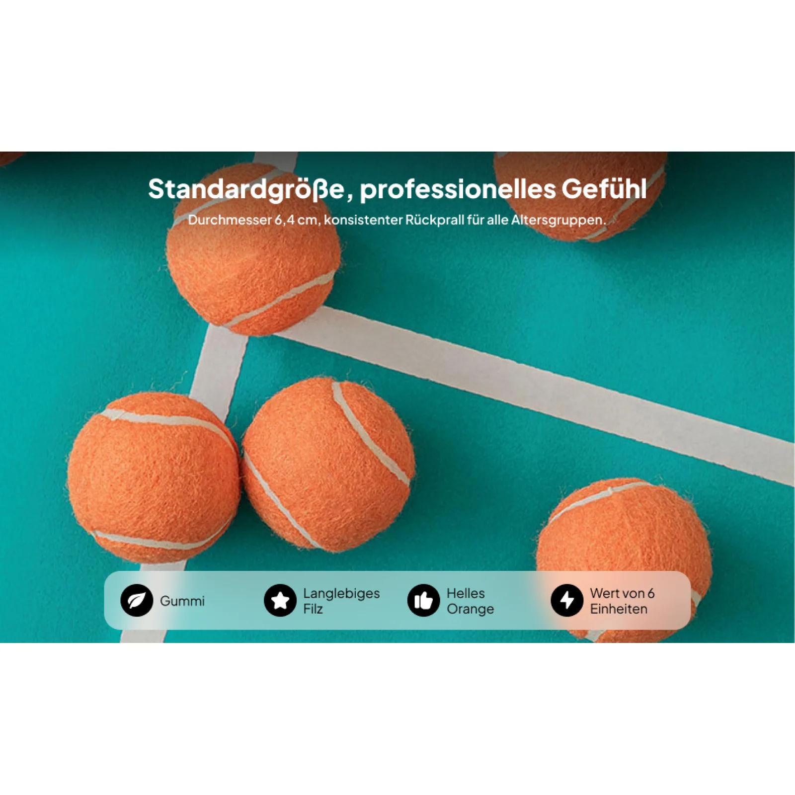 Tennis Training Balls 6 Pack High Quality Professional Practice for Tennis Equipment and Beginners Tennis Training Balls 6 Pack High Quality Professional Practice for Tennis Equipment and Beginners