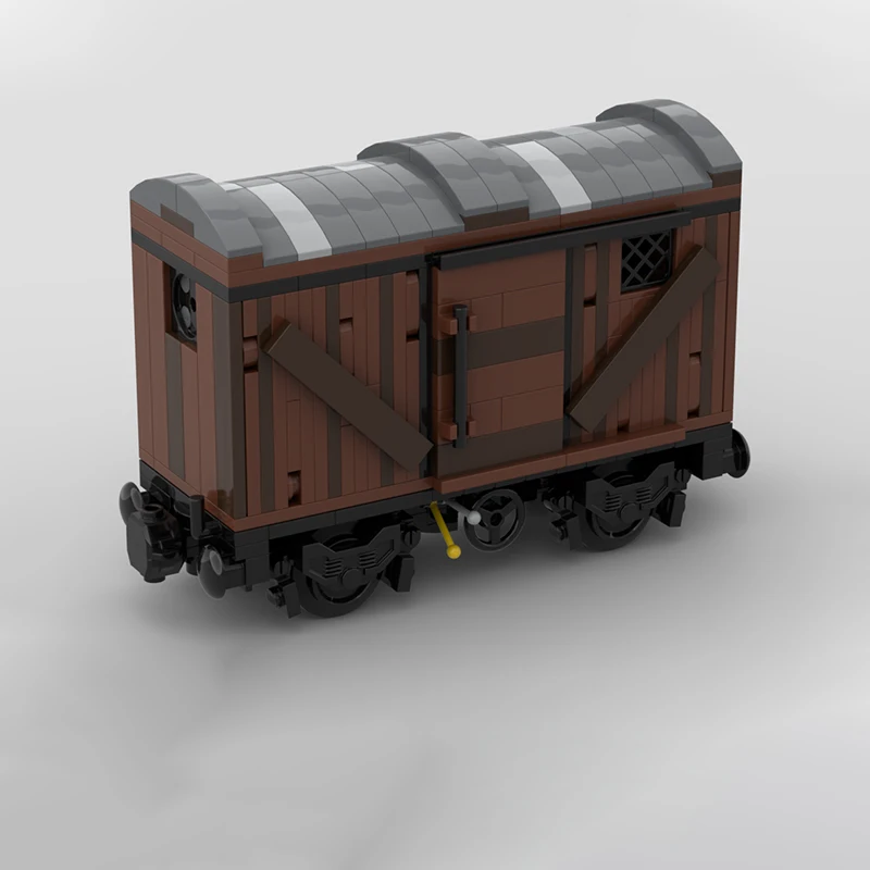 시티카 모델 MOC 빌딩 블록 구식 녹슨 나무 기차 모듈식 기술 선물 휴일 조립 어린이 장난감 세트