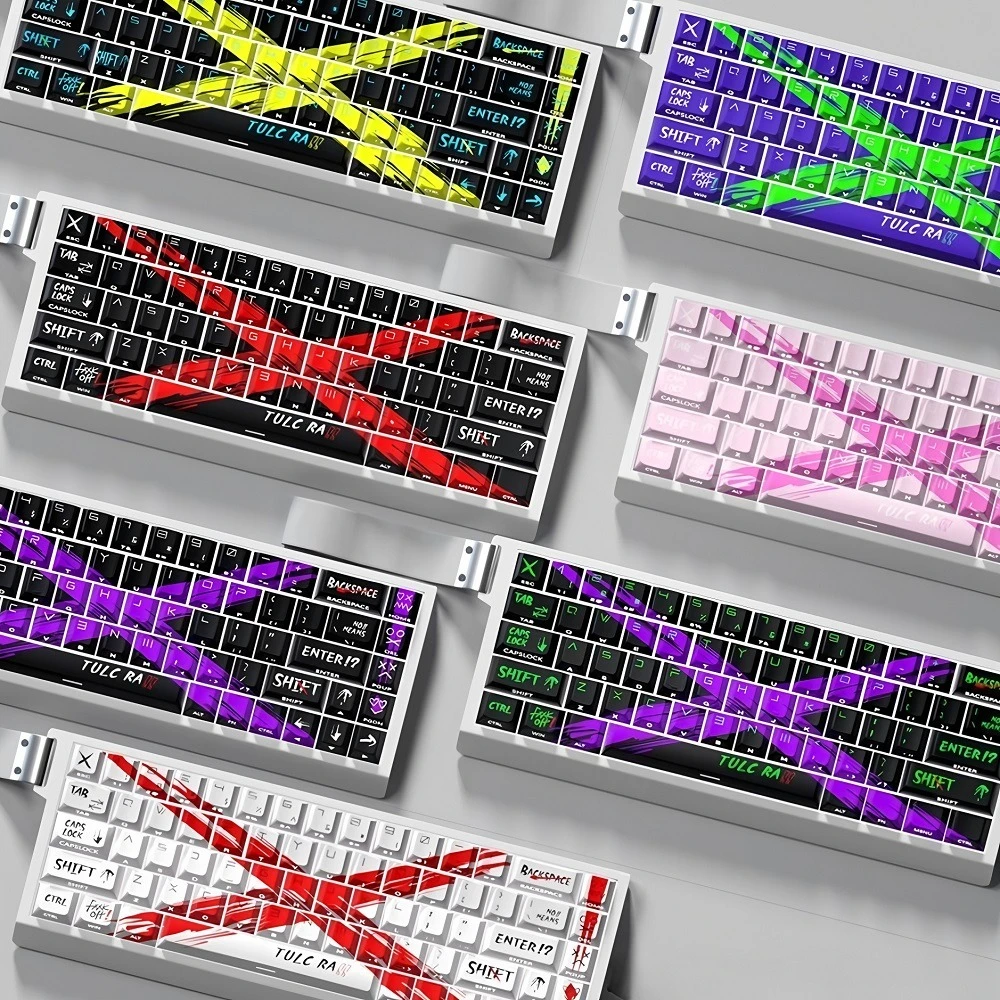 

Cherry MX Mechanical Keyboard Keycap 74 Key 140 Key Personalized "X" Theme Carved Transparent MX 61 68 104 Keyboard