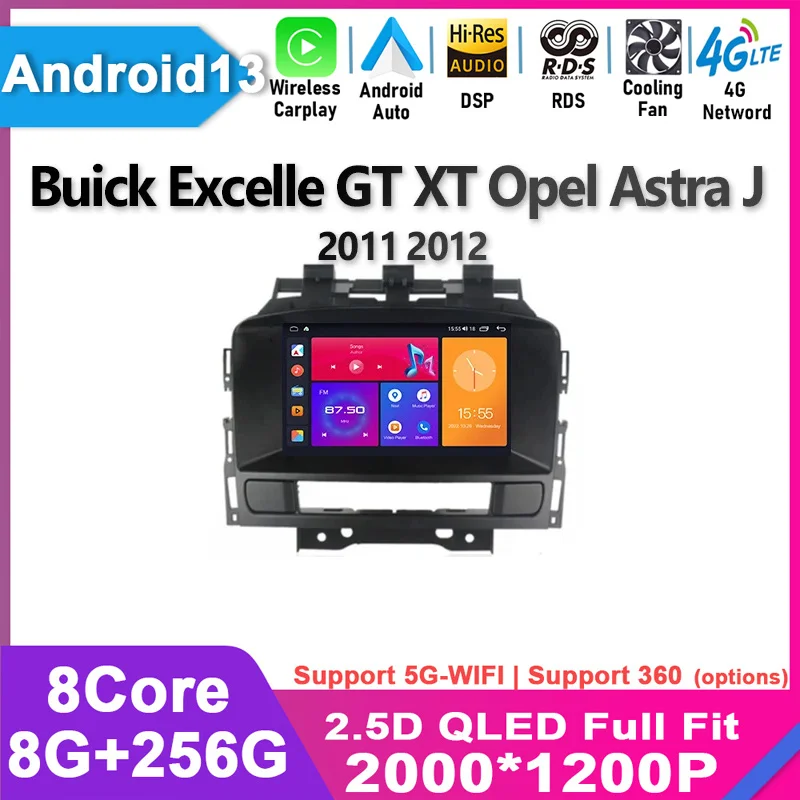 For Buick Excelle GT XT Opel Astra J 2011 2012 Car Radio Stereo 7 Inch Android13 Car Multimedia Video Player GPS Navi 4G WIFI