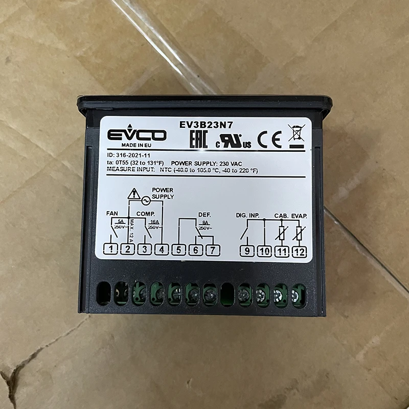 EVCO Temperature Controller EV3B23N7