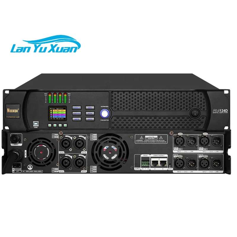 

2026 4 Channels 1200 Watts Class D Power Amplifier Subwoofer Professional DSP for Soundbar