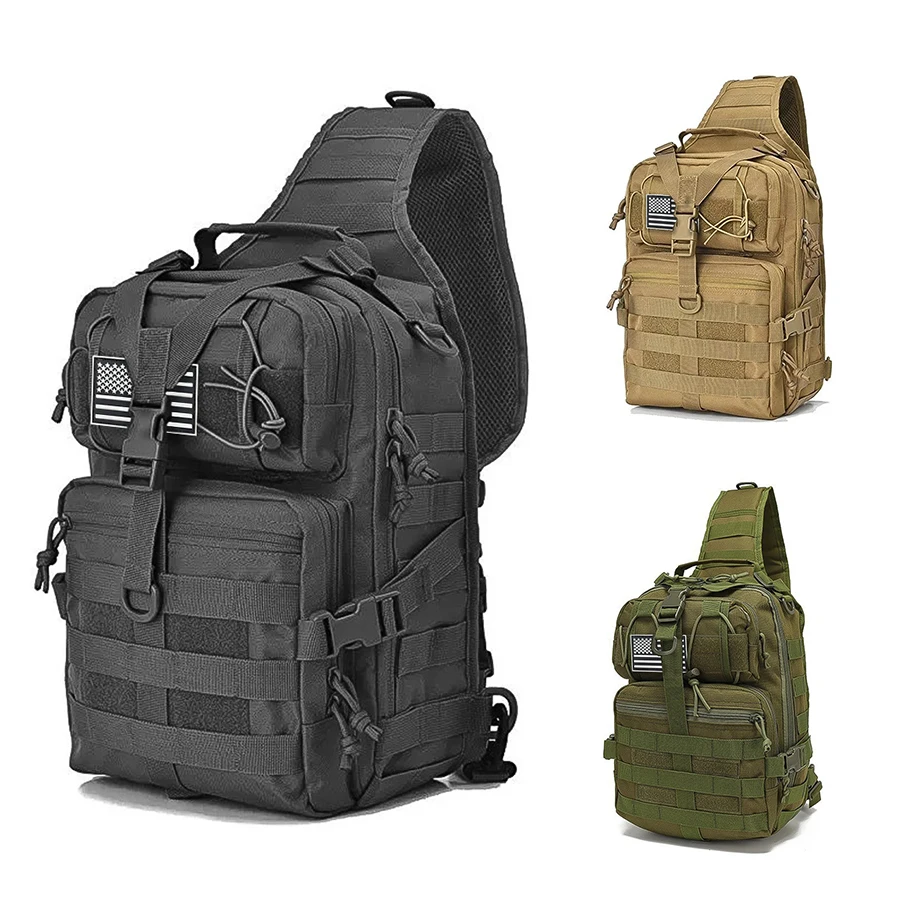 

Вместительная нагрудная сумка, уличная сумка через плечо, износостойкая конструкция из ткани Оксфорд с компрессионными ремнями, можно носить в руке.