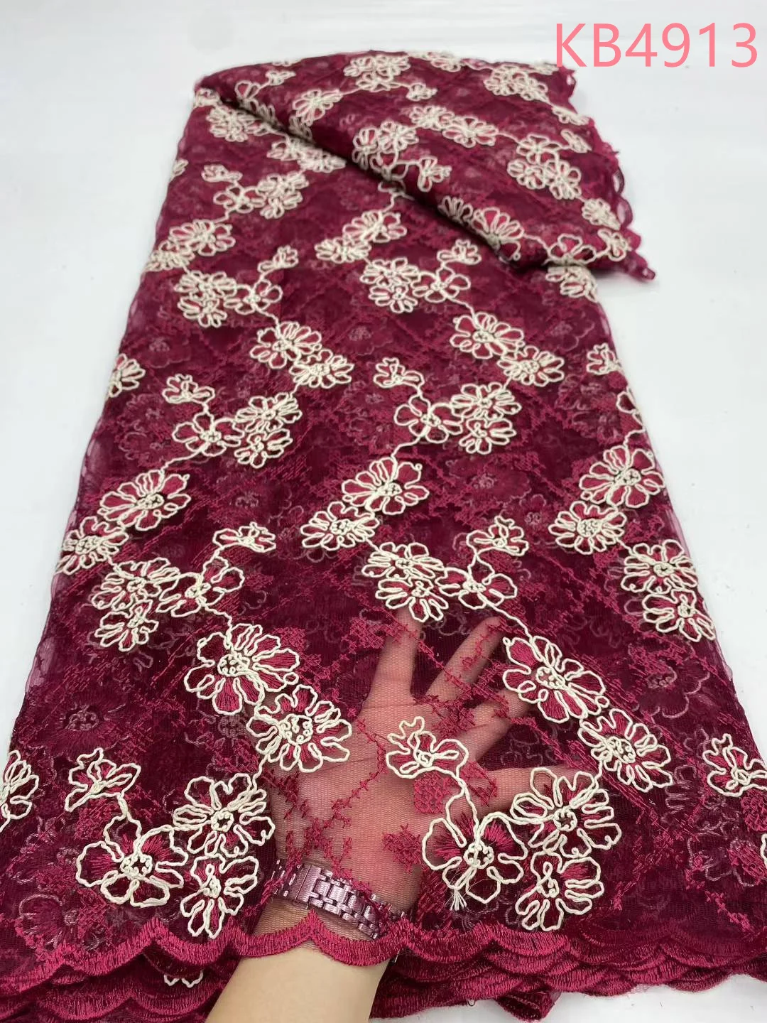 2025 الترتر التطريز الفرنسية جبر الحبل أقمشة الدانتيل الأفريقي أقمشة الدانتيل النيجيري تسلسل الفرنسية شبكة للخياطة KB4913