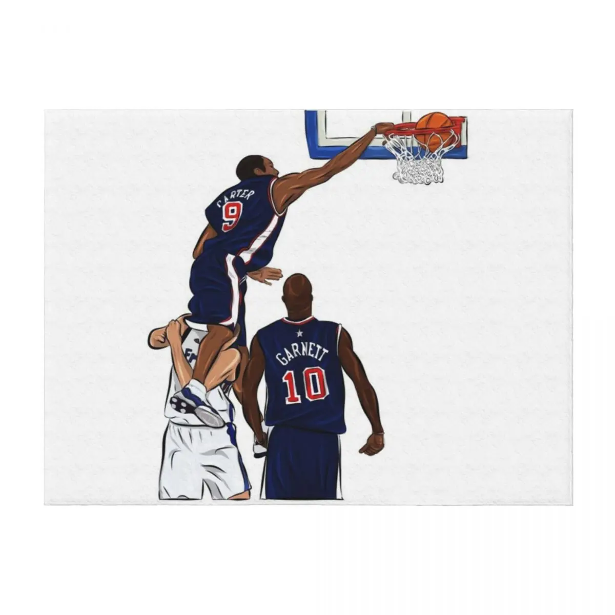 

Best Dunk Ever Vince Carter Team USA Illustration Throw Blanket Hairys wednesday Sleeping Bag For Sofa Thin Blankets