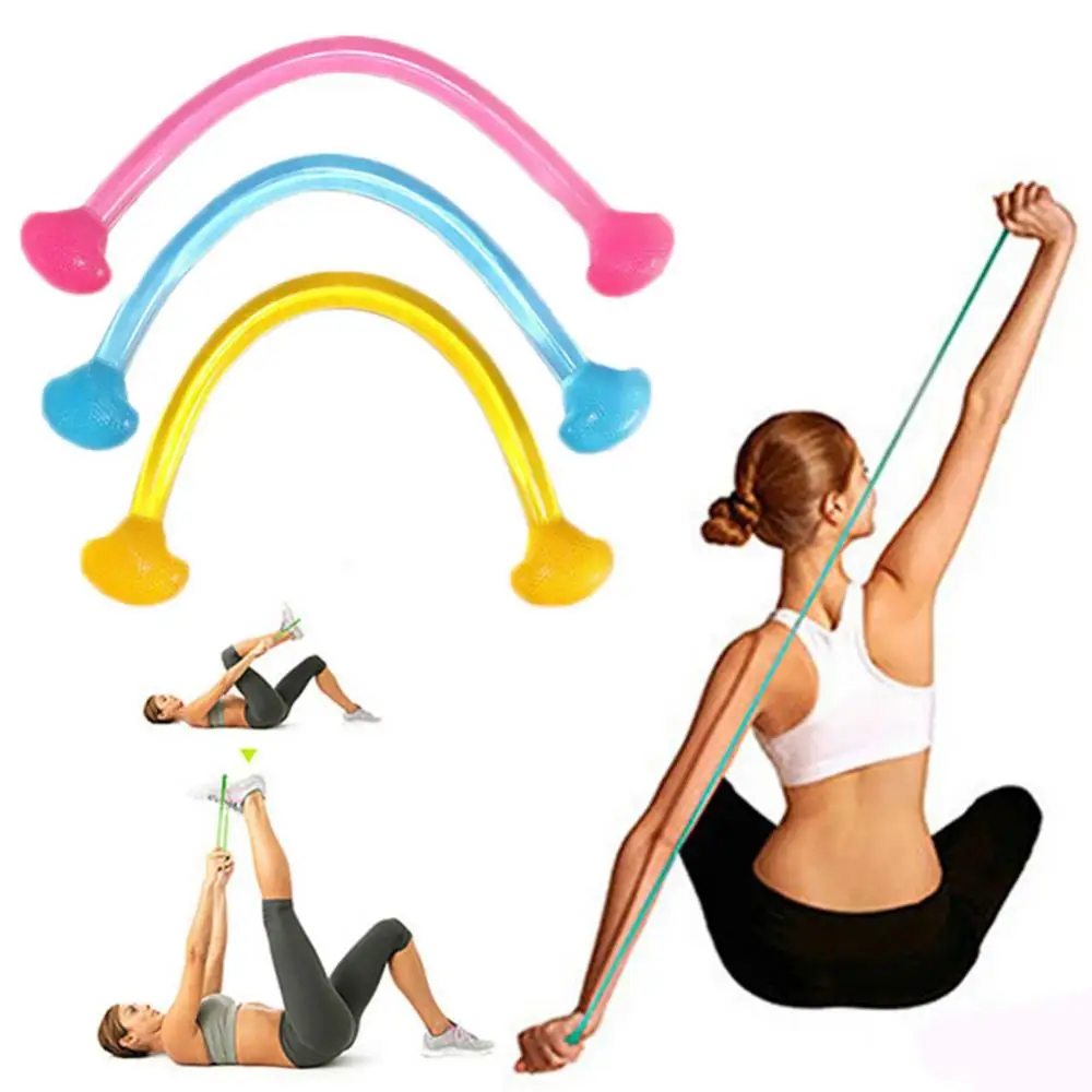 Resistance Band Yoga Pilates Elastic Pull Rope Silicone Gym Fitness Workout Loop Stretch Exercise Home Training Strength Kit