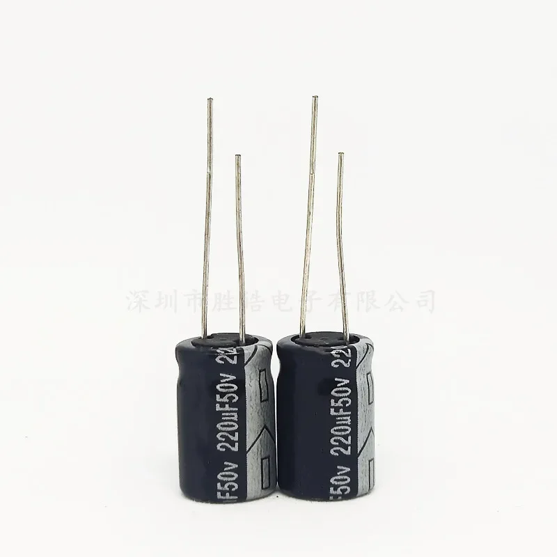 

20PCS/lot 50V220UF 10*13mm 220UF 50V New Straight Plug-in Aluminum Electrolytic Capacitor Size：10x13（MM）