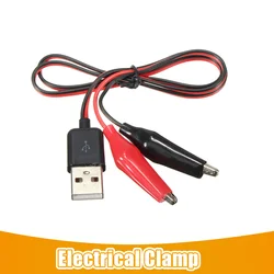 4PCS Metal Alligator Clip Crocodile Electrical Clamp for Testing Probe Crocodile Test Clip to USB Adapter Multimeter Car Home