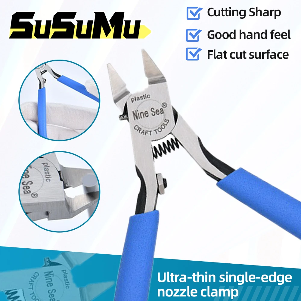 Precision Sharp Cutter Pliers Plastic Gundam Model Tool Ultra-thin Single-edged Diagonal Pliers for Model Jewelry Model Kits