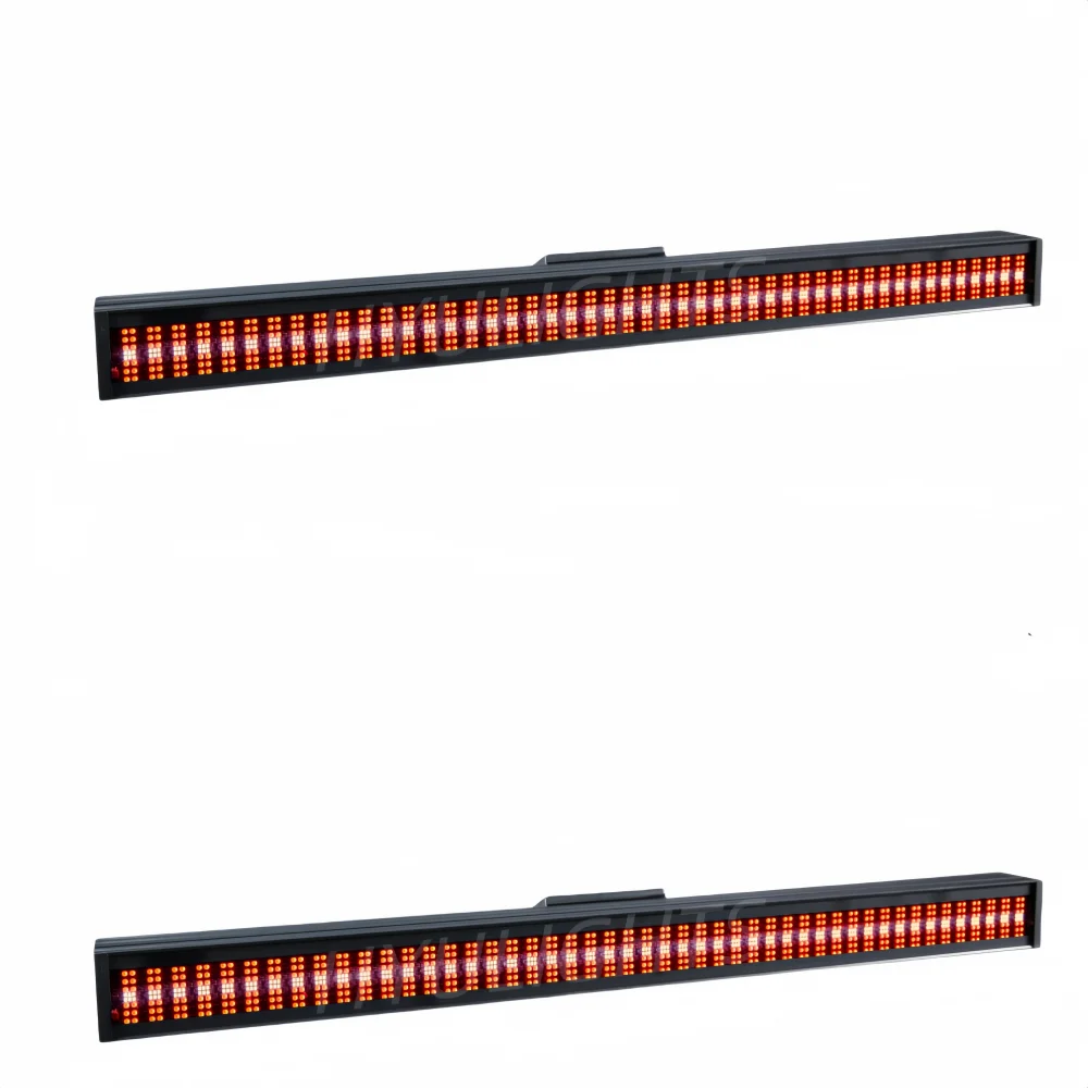 2 Stück 200W LED Bar Strobe Bühnenlicht, RGBW 4in1 Farbmischung, 96 Zonen Pixel DMX512 Steuerung, Superhelle Wash- & Strobe-Lichteffekte, Ideal für DJ-Bar, Club, Hochzeit, Live-Show-Party